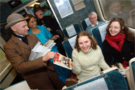...on a First Great Western train heading to Bristol.