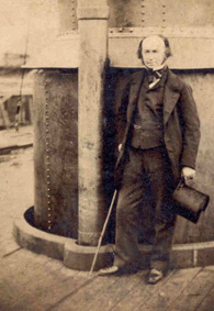 Last Photograph of Brunel, taken shortly before the fatal stroke on the deck of the Great Eastern (ss Great Britain Trust)