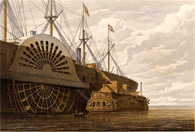 Illustration of the Great Eastern during the laying of the transatlantic cable (Institute of Civil Engineers)