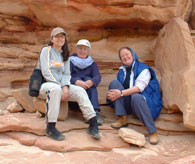 Val Ghose and party in the Sinai desert