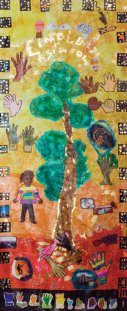 Portrait of a Nation collage by Elmfield School for Deaf Children (Martin Chainey).