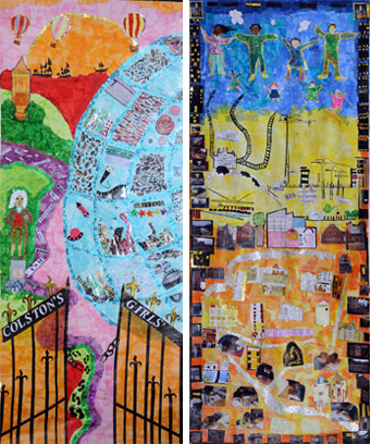 Portrait of a Nation collages by Colston's Girls' School and Hannah More Primary (Martin Chainey).