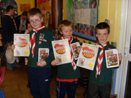 Members of the Brunel Scout District with their books and guides (Mark Gollop).