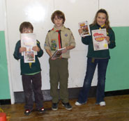 Members of the Brunel Scout District with their books and guides (Mark Gollop).