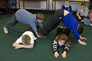 Pupils at Avon Primary in a drama workshop (Martin Chainey).