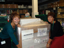 Staff at Devon Libraries take delivery of their copies of Small Island.