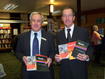 Ronnie Campbell and Jim Howie at Cardonald Library, Glasgow.