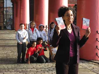 Andrea Levy in Liverpool on launch day.