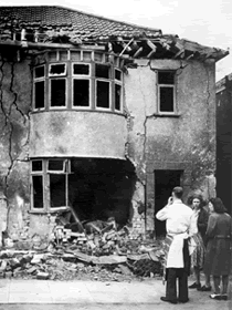 Damaged Bristol house.